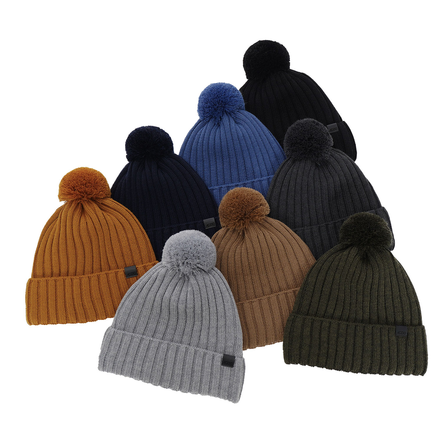 Heren wintermuts, bruin, met merinowol, Korynt