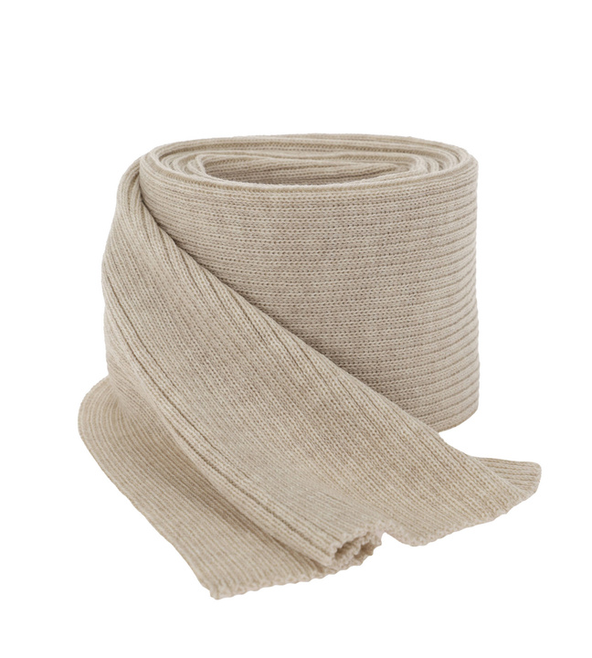 Écharpe d'hiver femme, beige, 100% Laine Mérinos Extrafine, Jessica