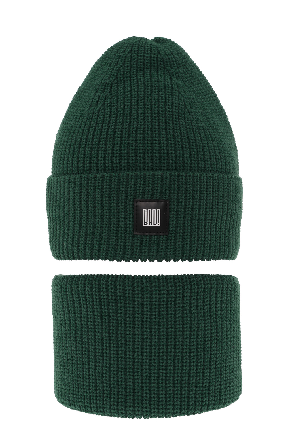 Ensemble d'hiver garçon: bonnet et snood, vert, Amadeo