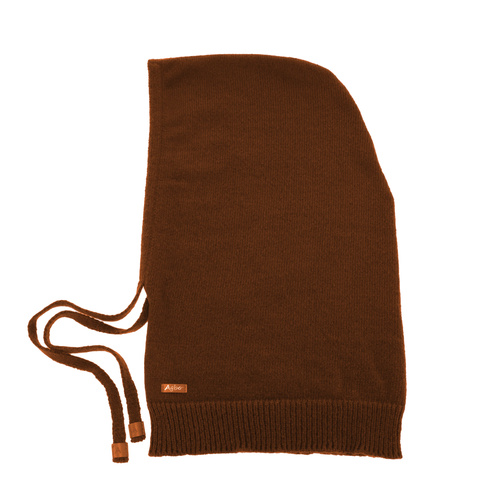Dames winter bivakmuts, bruin, met merinowol, Elizabeth