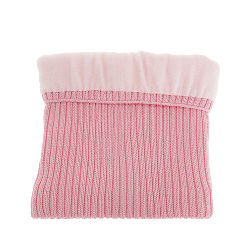 Snood d'hiver enfant, rose, avec laine mérinos, Abra
