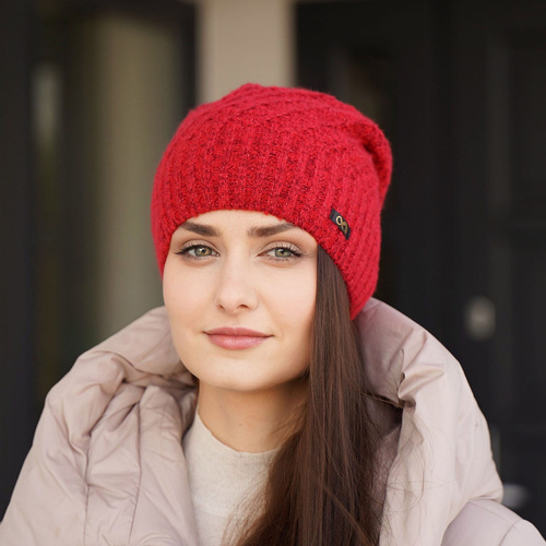 Dames wintermuts, honing, met merinowol, Misha