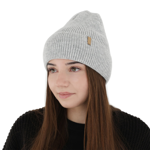 Dames wintermuts, grijs, met merinowol, Tahoe