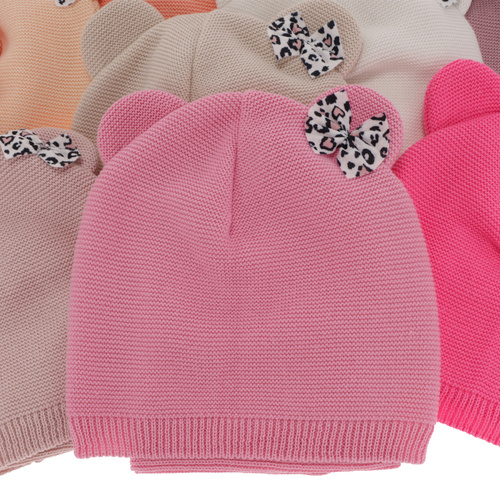 Ensemble automne/printemps fille: bonnet et snood, met katoen, rose, Nicolette