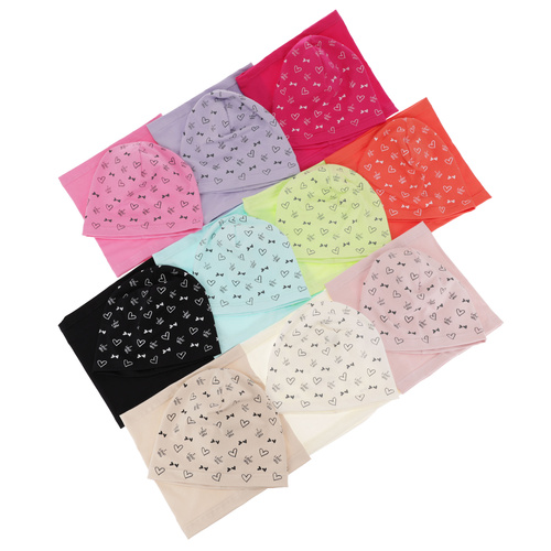 Ensemble automne/printemps fille: bonnet et snood, rose, en coton, Lovena