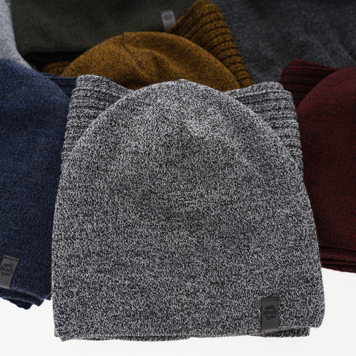 Winter heren set: muts en sjaal donkergrijs Mores