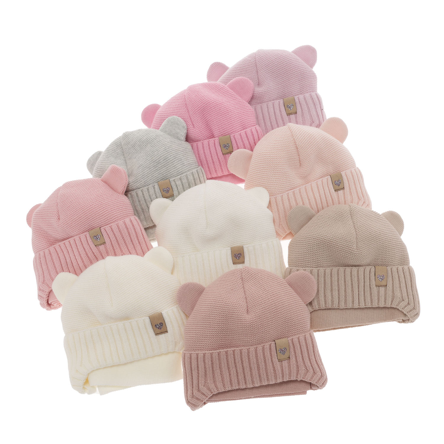 Ensemble d'hiver fille: bonnet et écharpe, rose clair, Alice