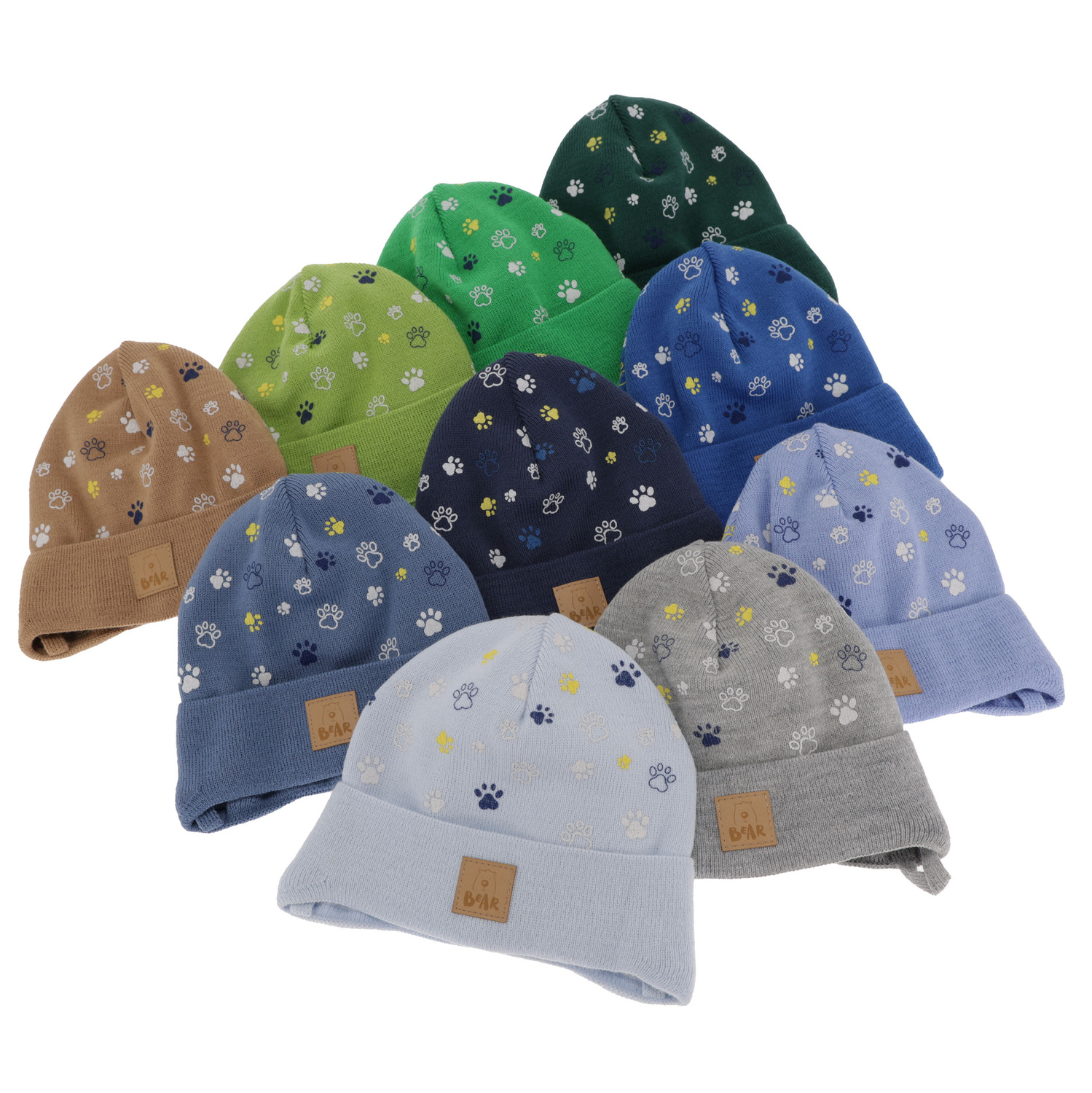 Bonnet automne/printemps garçon, gris, avec liens, Folik