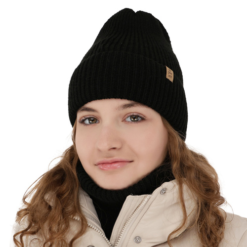 Ensemble d'hiver fille: bonnet et snood, beige, Edera
