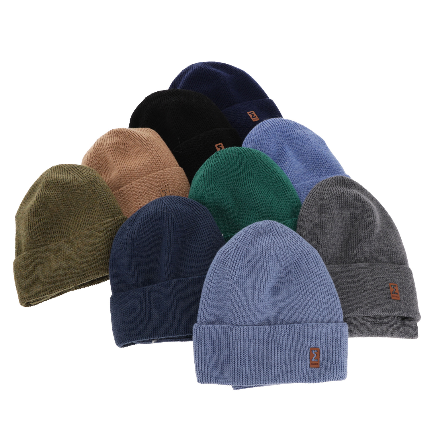 Ensemble automne/printemps garçon: bonnet et snood, bleu, avec laine mérinos, Bruce