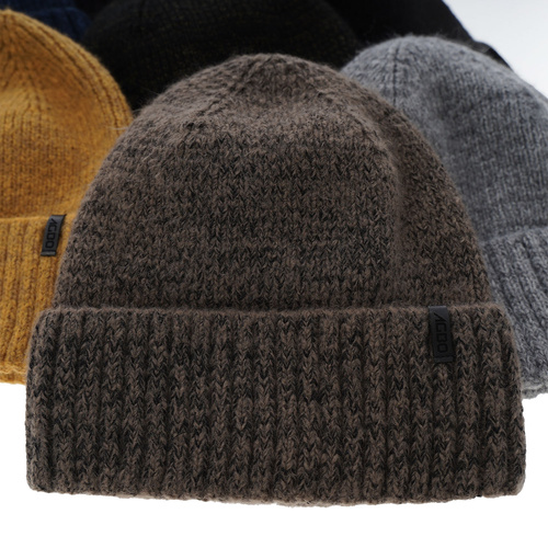 Heren wintermuts, zwart, met merinowol, Nori