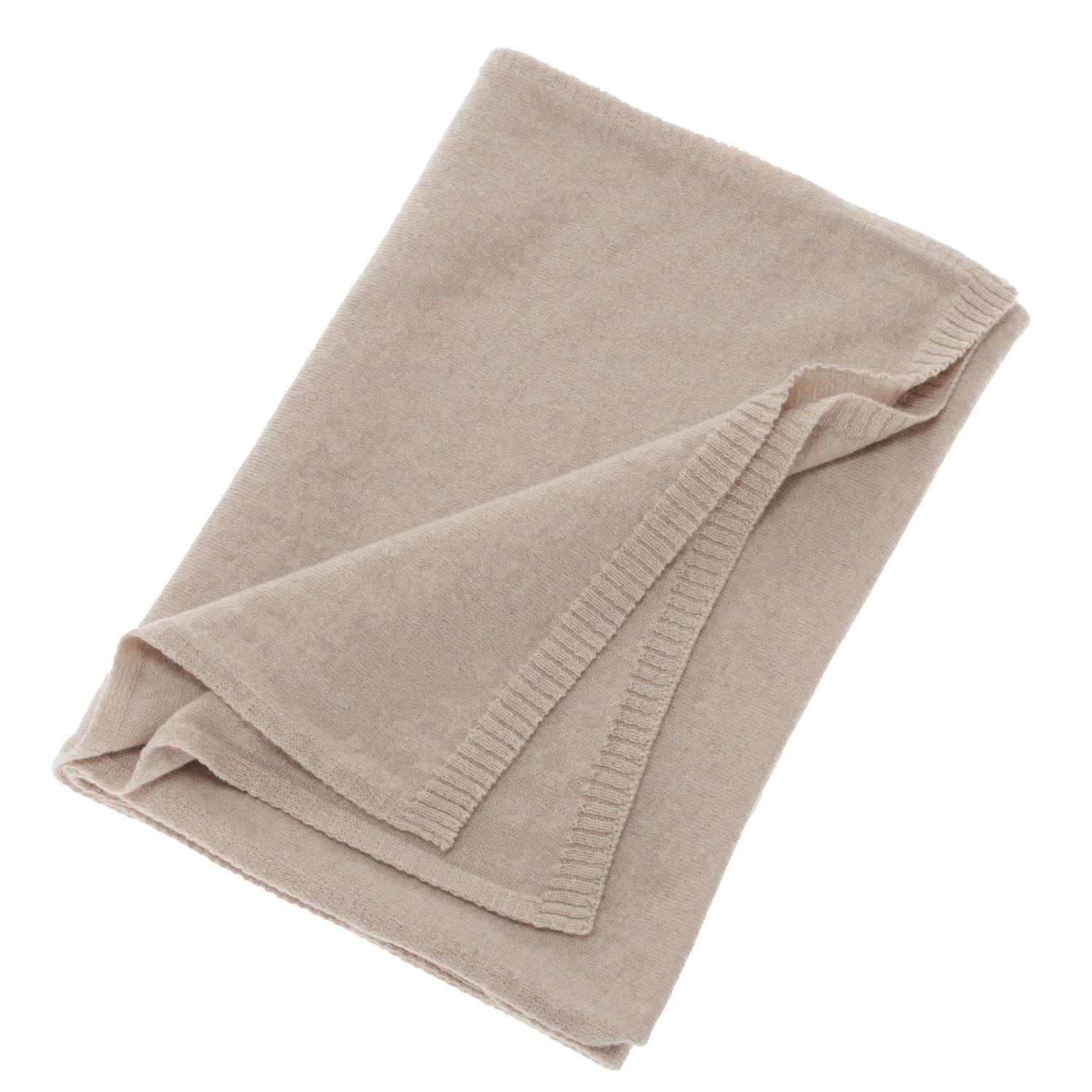 Dames wintersjaal, lichtbeige, wol merino met kasjmier, Irenia