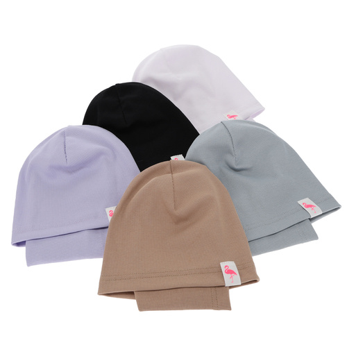 Ensemble automne/printemps fille: bonnet et snood, en coton, crème, Rumilla