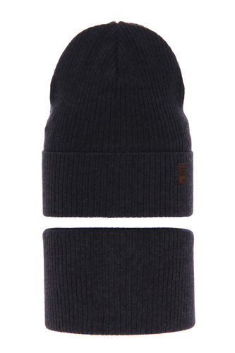 Jongens herfst/lente set muts en sjaal, met katoen, blauw, Dragon