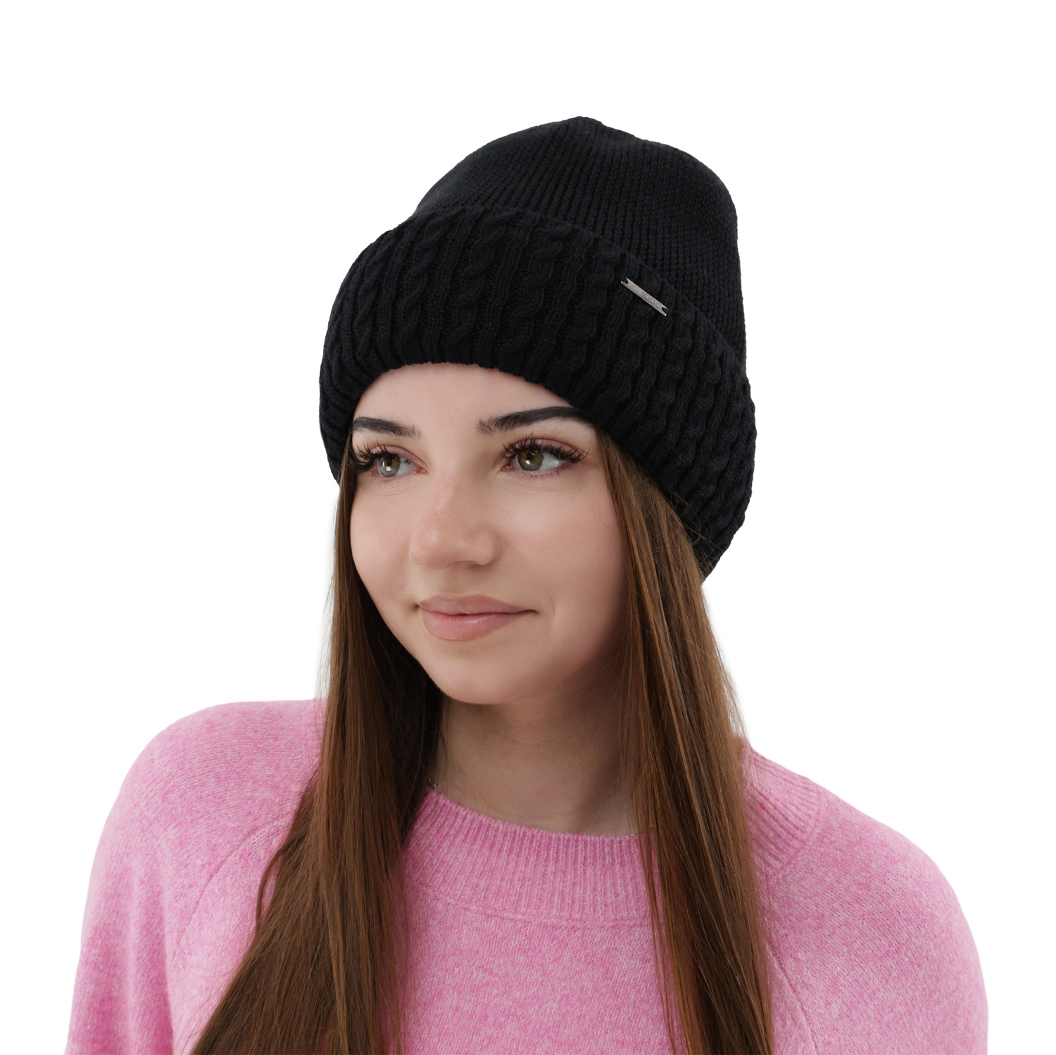 Bonnet d'hiver femme, grise, avec laine mérinos, Febe