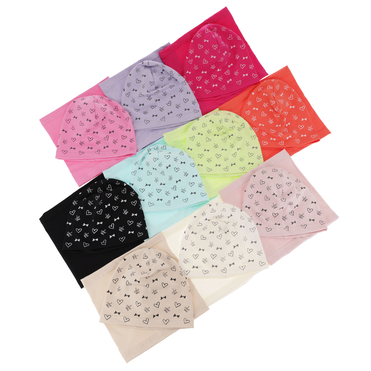 Ensemble automne/printemps fille: bonnet et snood, limone, en coton, Lovena