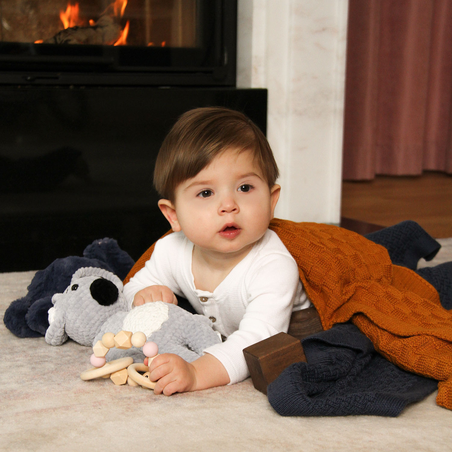 Bamboe katoen deken voor baby, herfst/lente, ceglasty, delikatny, Pony