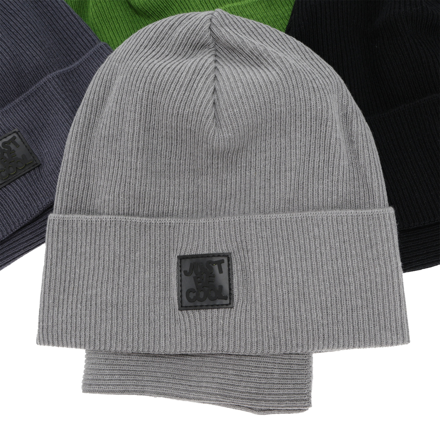 Jongens herfst/lente set (muts en buissjaal), met katoen, beige, Jonas