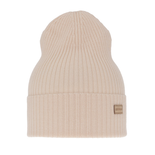 Bonnet d'hiver, printemps femme, crème, Avec laine mérinos, Sophie