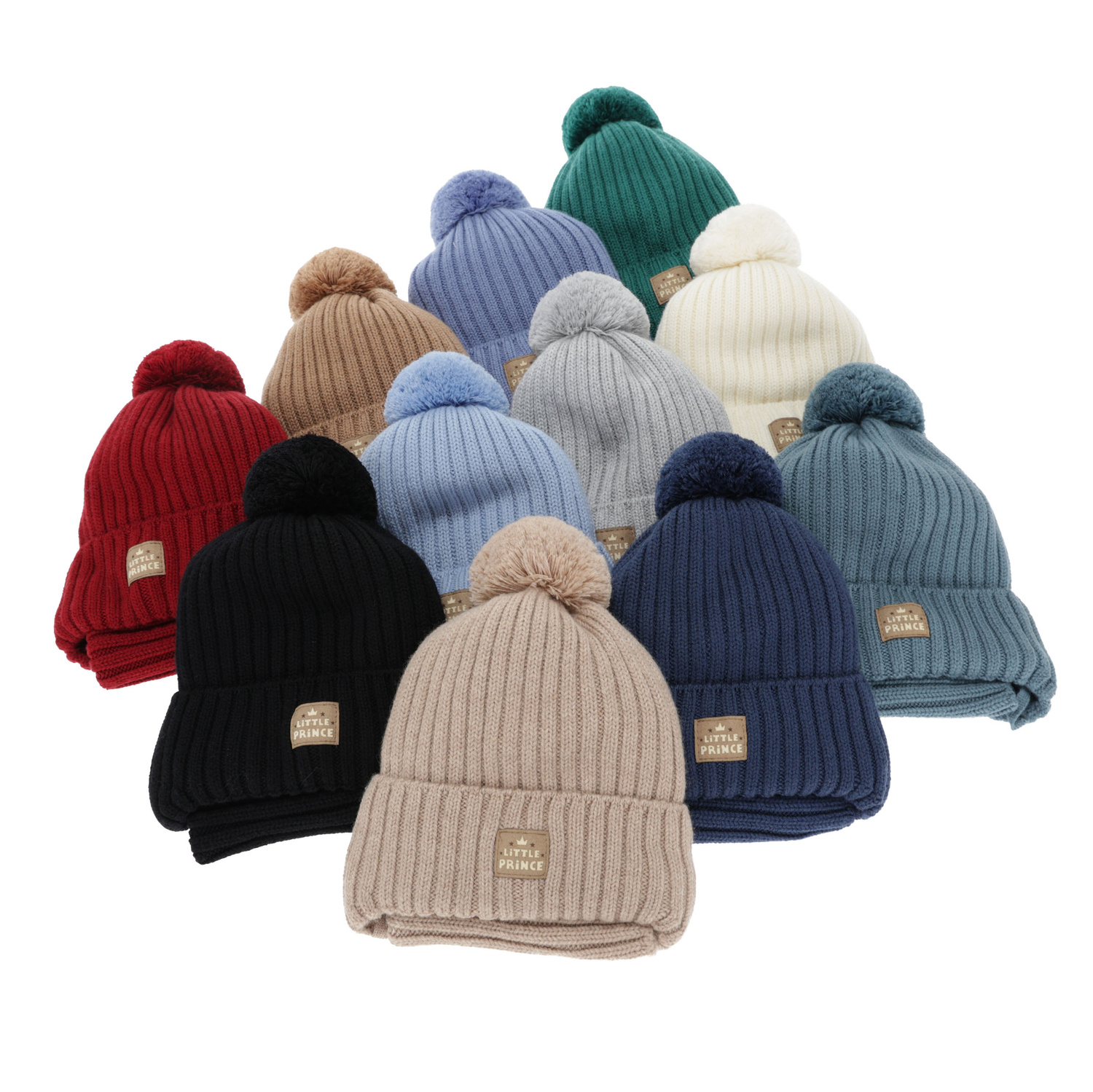 Jongens winter set (muts en buissjaal), bordowy, 100% Merino Wol, gevoerd met wollen fleece, met bindkoorden, Masil