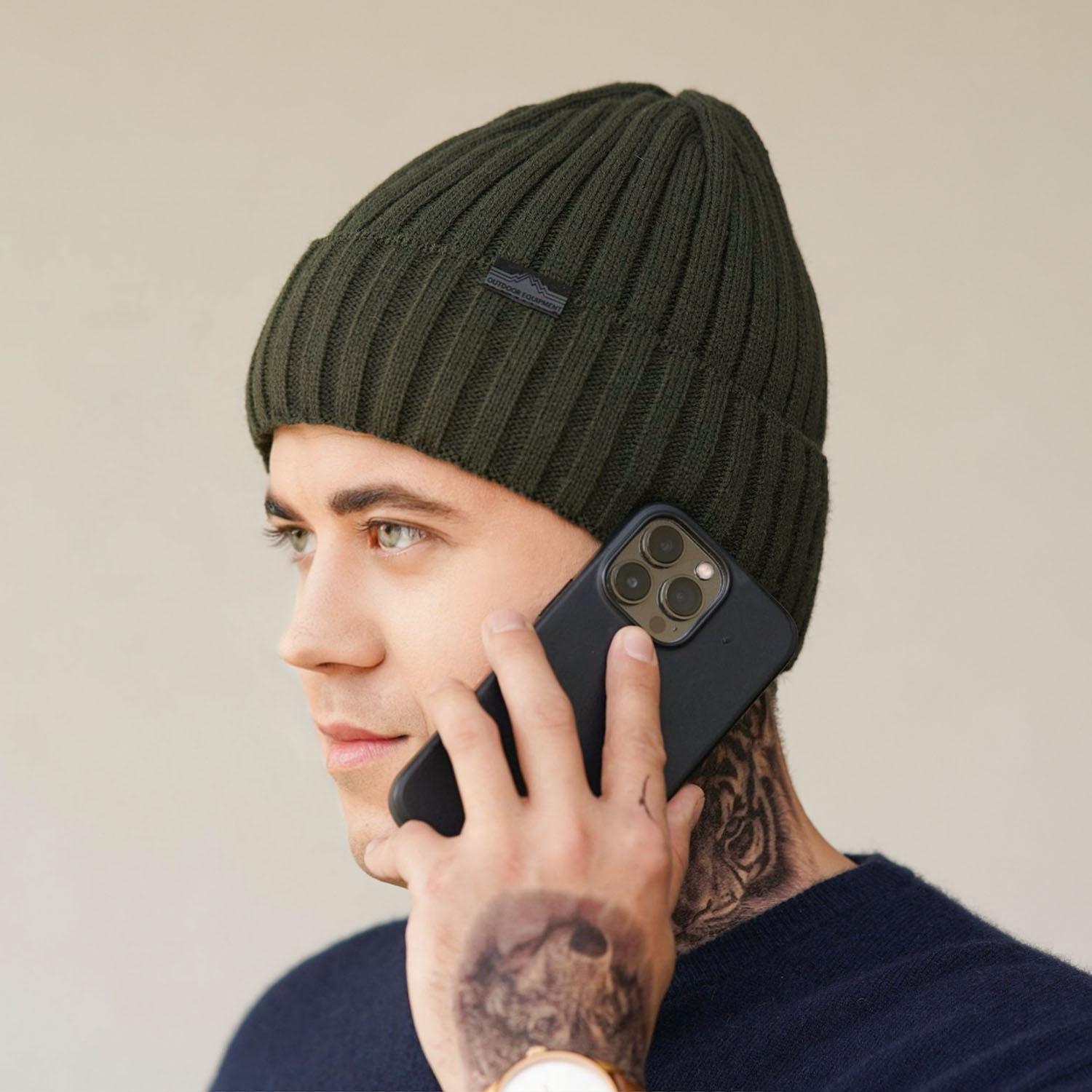 Heren wintermuts, donkergrijs, Vincent