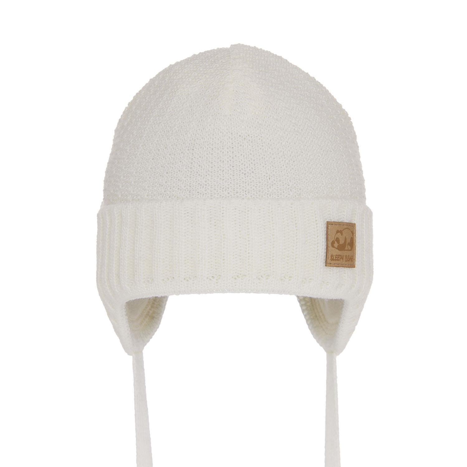 Bonnet automne/printemps garçon, crème, avec liens, Todi