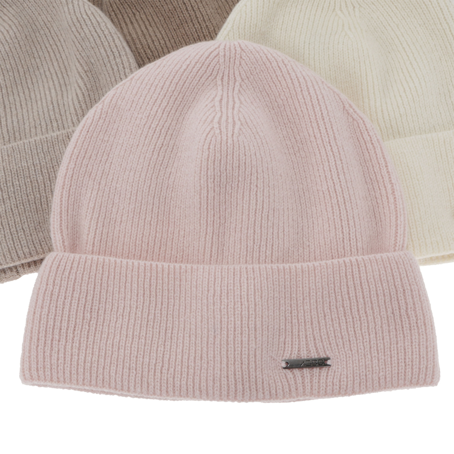 Dames herfst/winter muts, grijs, met merinowol en kasjmier, Sindra