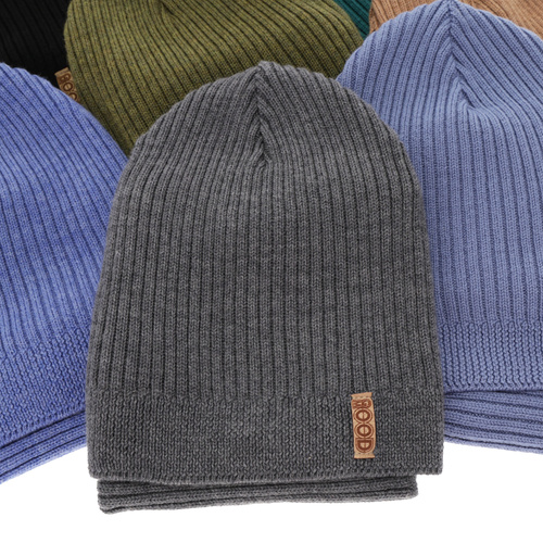 Ensemble automne/printemps garçon: bonnet et snood, bleu foncé, avec laine mérinos, Chester