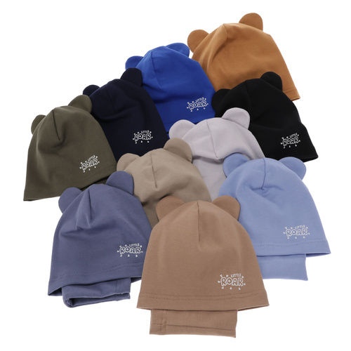 Ensemble automne/printemps garçon: bonnet et snood, bleu marine, Cymes