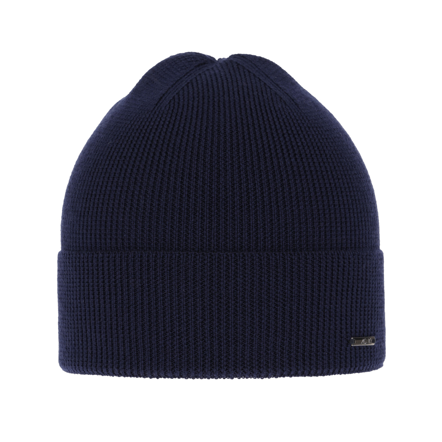 Bonnet d'hiver homme, bleu marine, avec laine mérinos, Memfis