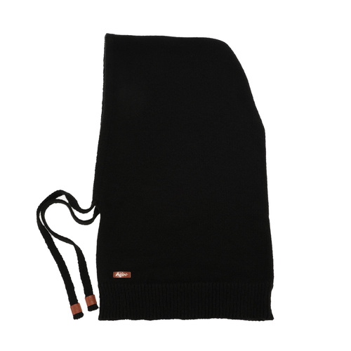 Dames winter bivakmuts, zwart, met merinowol, Elizabeth