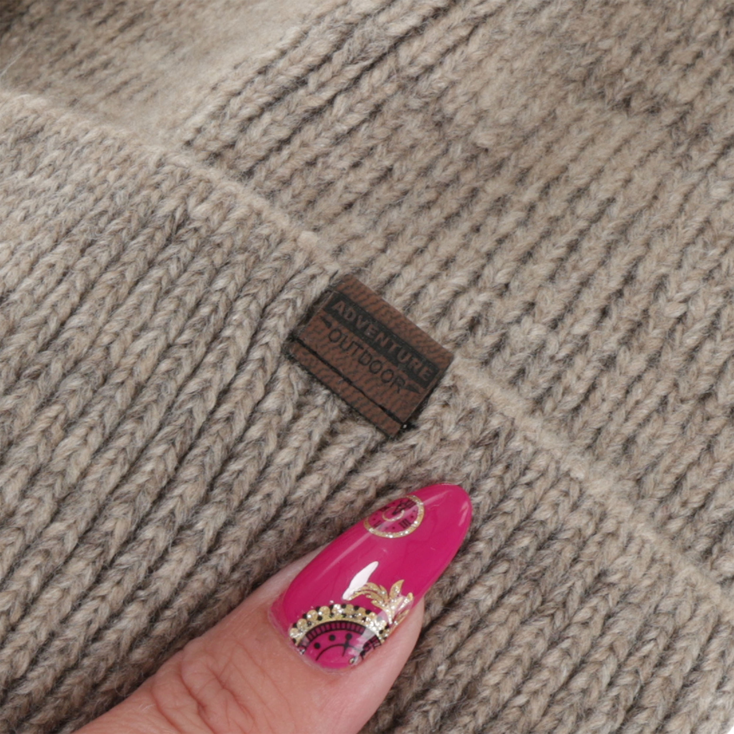 Heren wintermuts, zwart, met merinowol, Korins