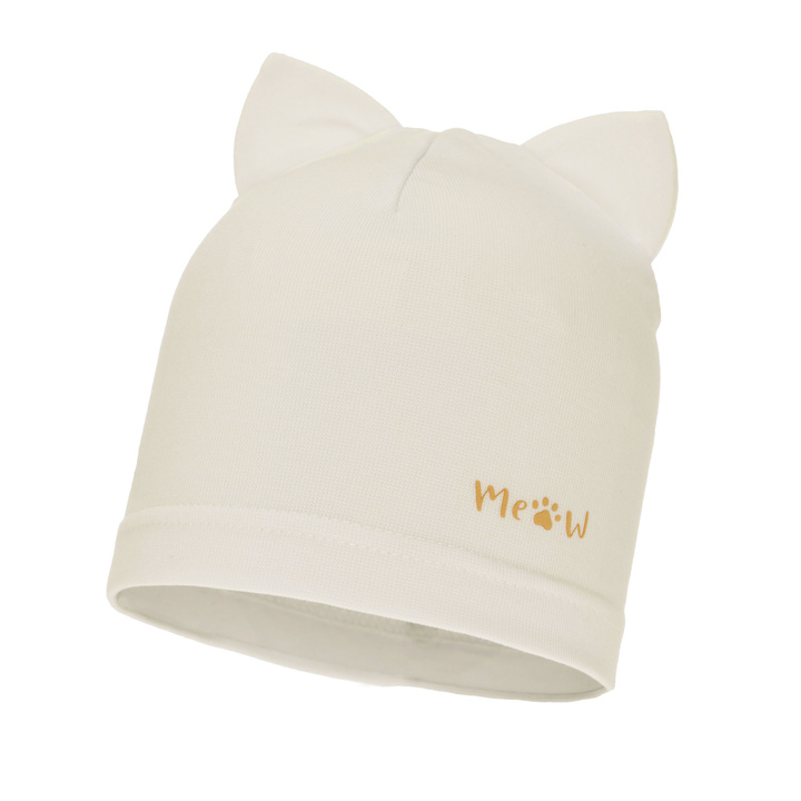 Bonnet automne/printemps fille, crème, Jaspera