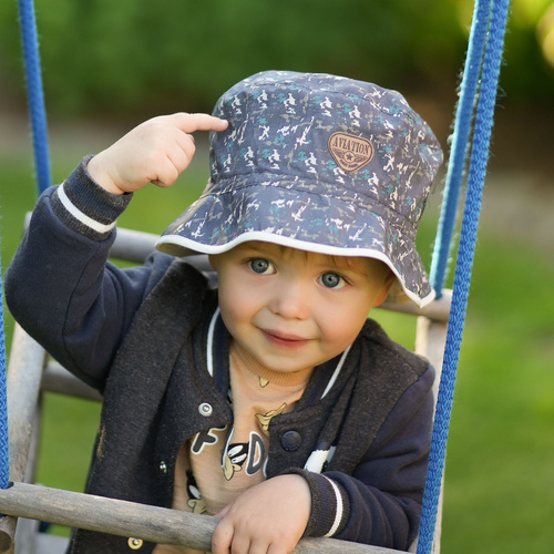 Jongens hoed, herfst/lente, rood, katoen, Aviation