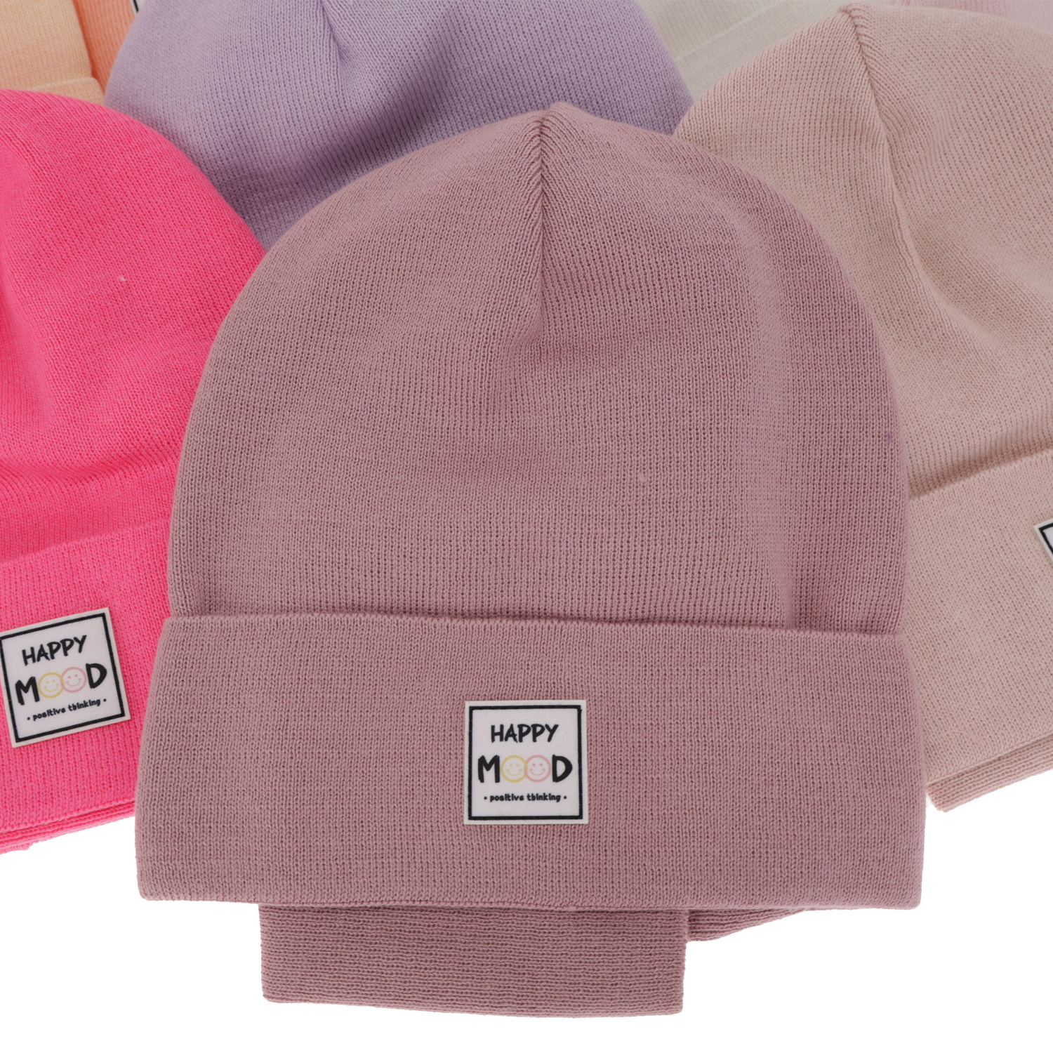 Ensemble automne/printemps fille: bonnet et snood, met katoen, rose clair, Mersila