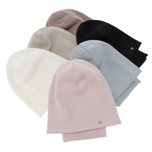 Meisjes herfst/lente set (muts en buissjaal), katoenen, crème, Carina