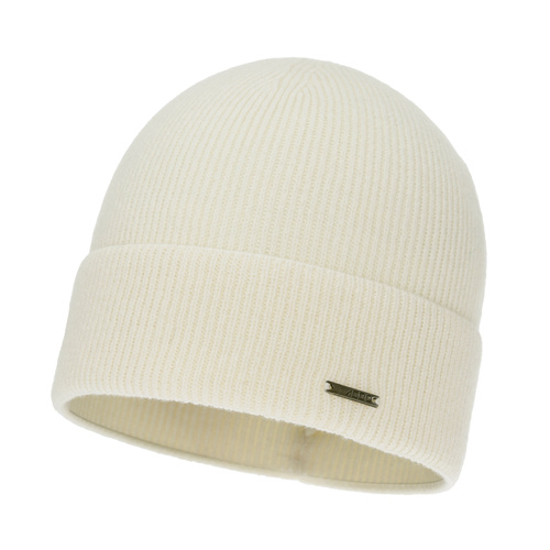 Dames herfst/winter muts, crème, met merinowol en kasjmier, Sindra