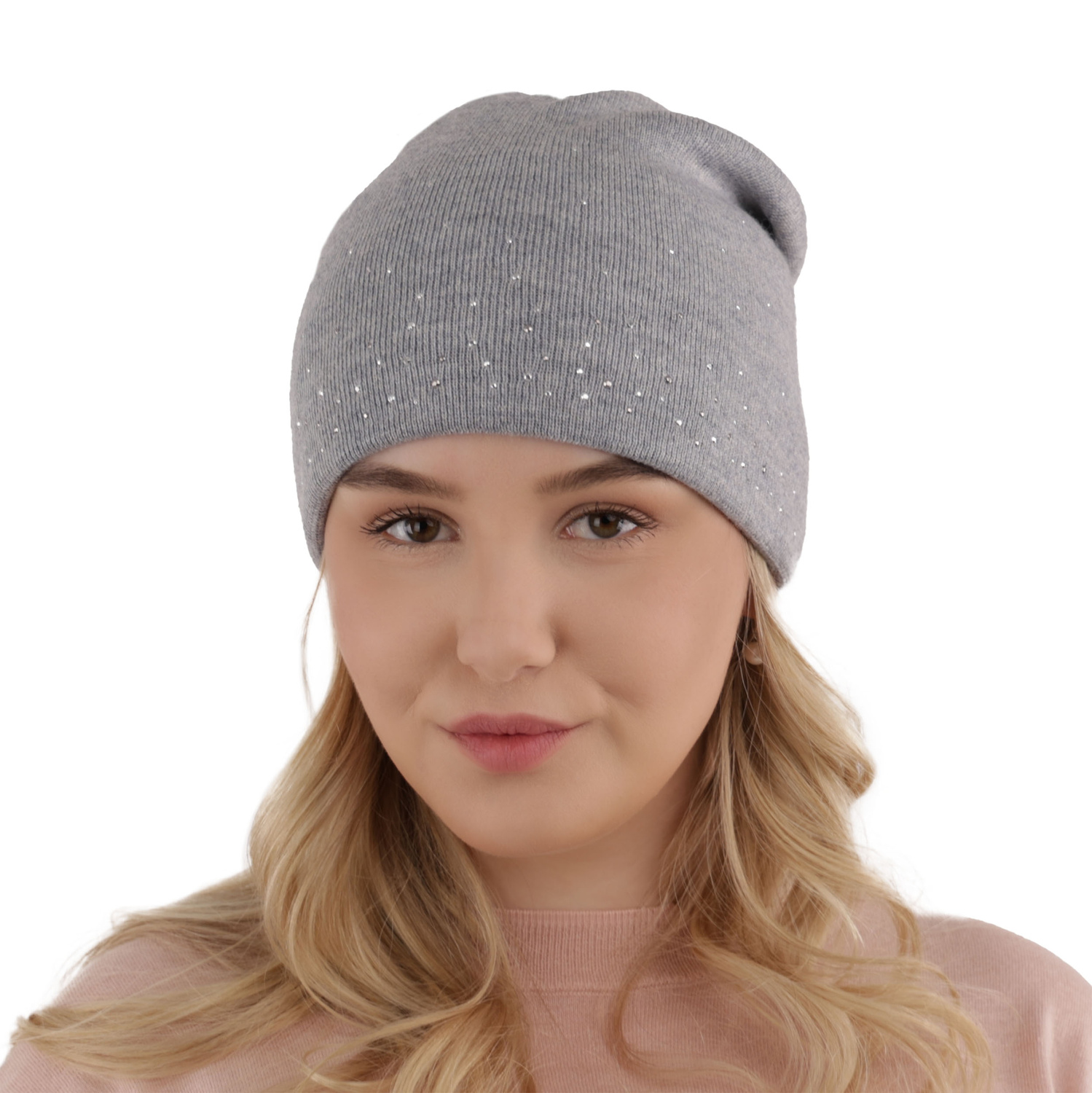 Dames wintermuts, Roze, Met merinowol, Minerwa