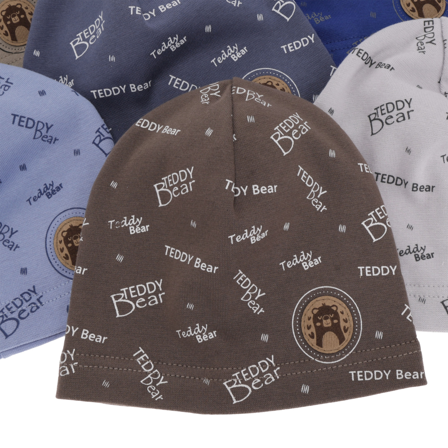 Bonnet automne/printemps garçon, bleu, avec patch, avec imprimé, Tedi