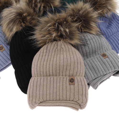 Ensemble d'hiver garçon: bonnet et snood, gris, avec liens, 100% Laine Mérinos Extrafine, Juno