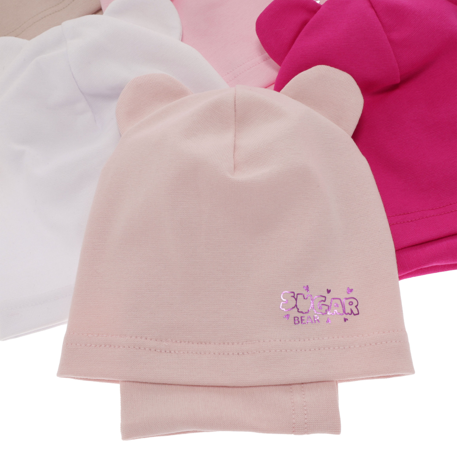 Ensemble automne/printemps fille: bonnet et snood, rose clair, coton, Cyntia