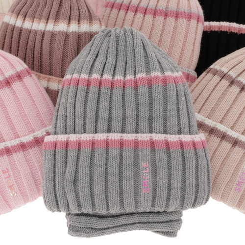 Ensemble d'hiver fille: bonnet et snood, violet, Judit