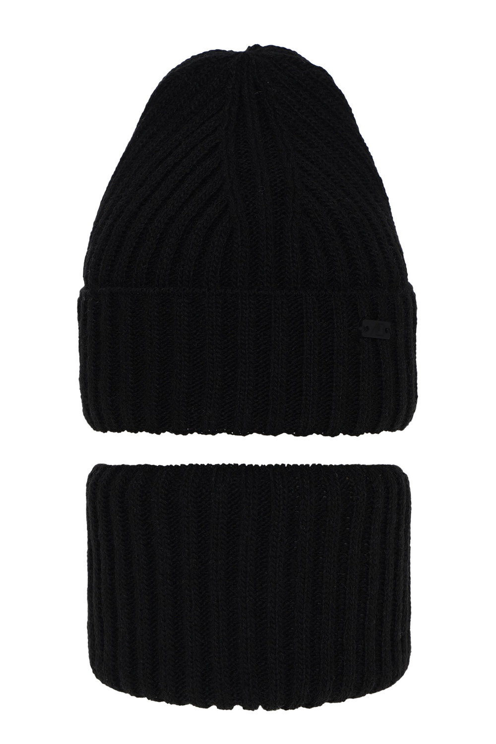 Jongens winter set muts en sjaal, zwart, Zeno