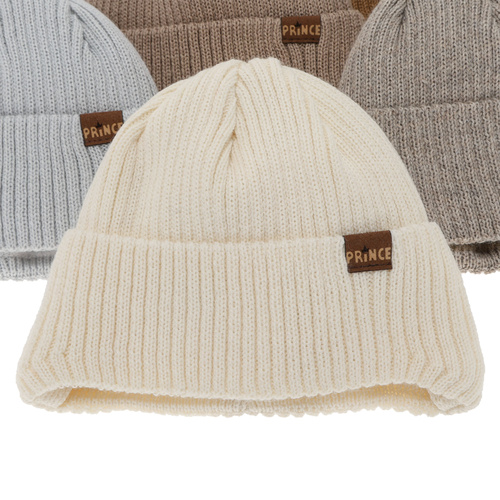 Jongens wintermuts, met bindkoorden, met merinowol, camel, Puser