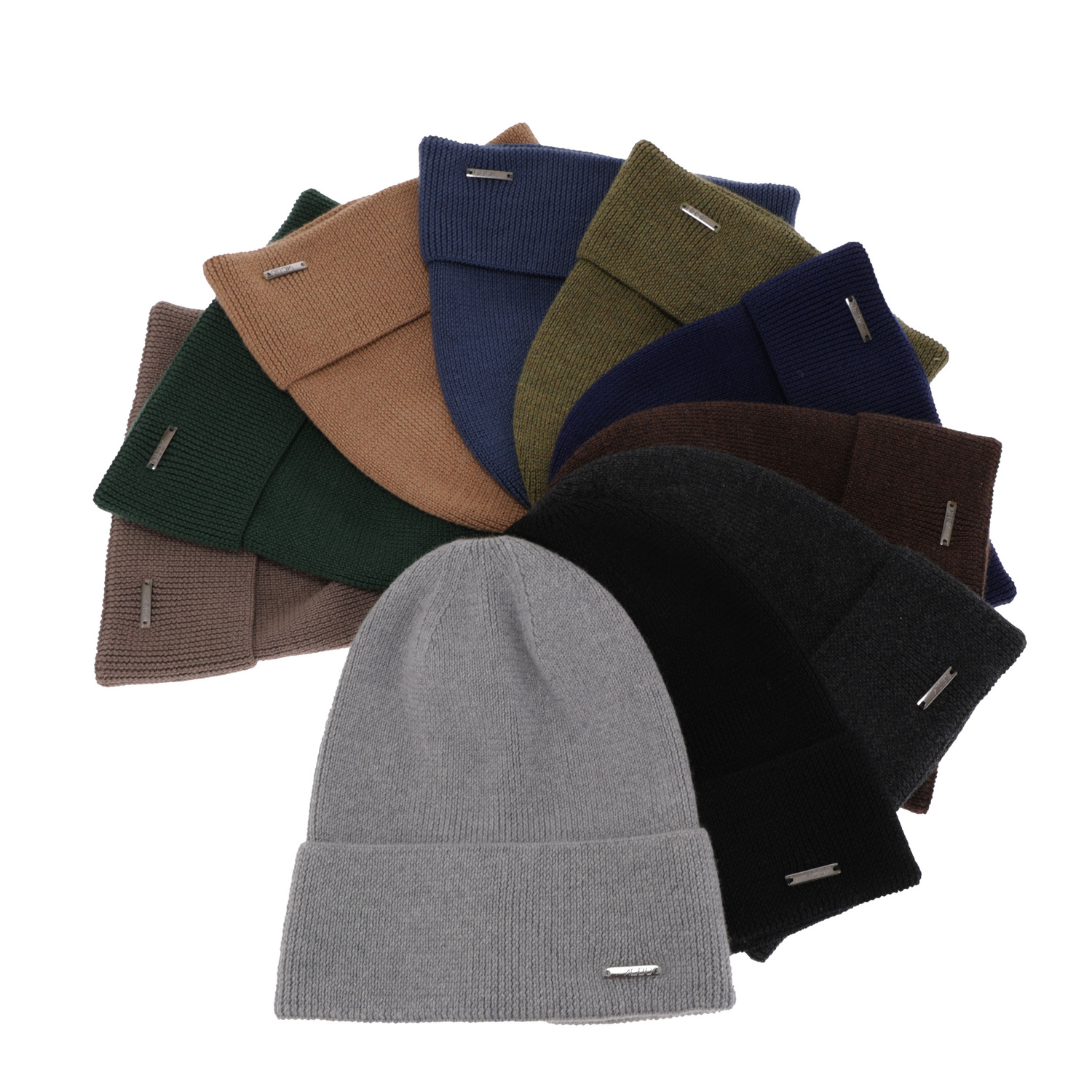 Bonnet d'hiver homme, vert, avec laine mérinos, Memfis