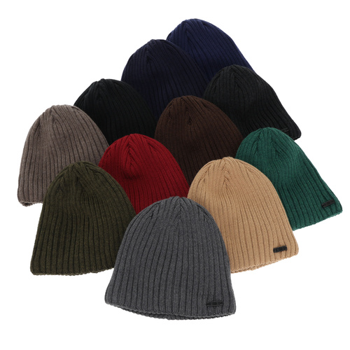 Heren wintermuts, zwart, met merinowol, Adagio