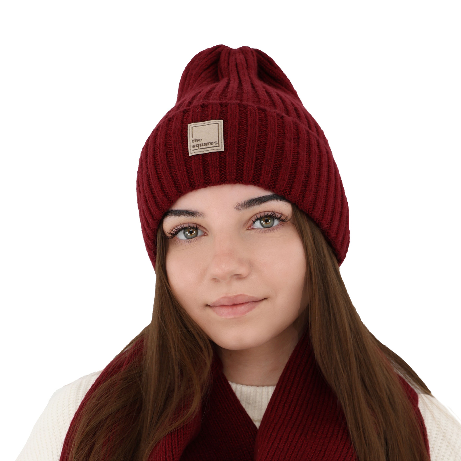 Bonnet d'hiver femme, hiver, gris foncé, avec laine mérinos, Benedetta