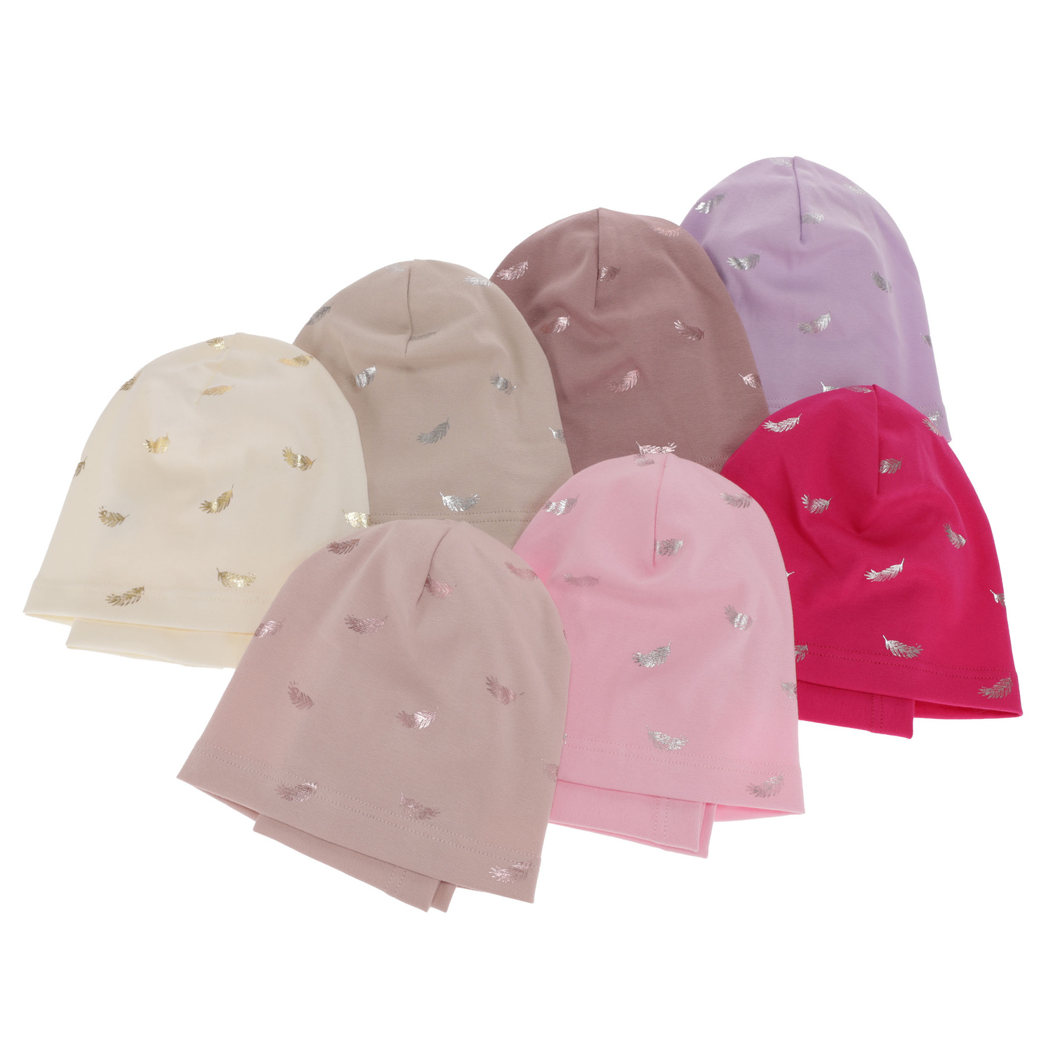 Ensemble automne/printemps fille: bonnet et snood, beige, en coton, Florena