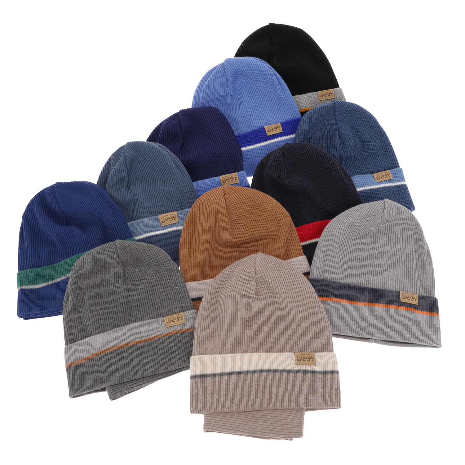 Ensemble automne/printemps garçon: bonnet et snood, met katoen, gris, Antonio