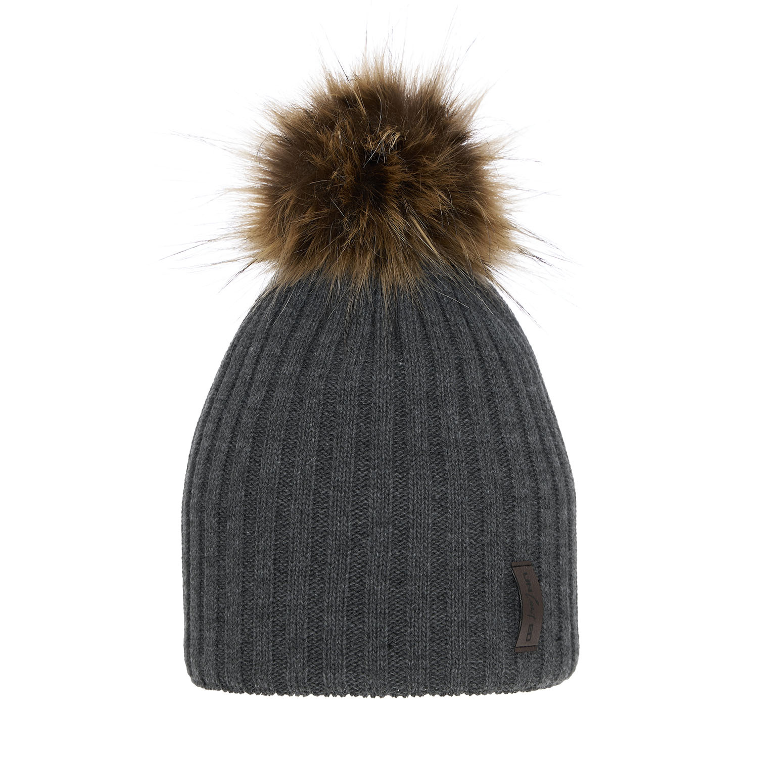 Jongens wintermuts, grijs, met garen pompon, Amur